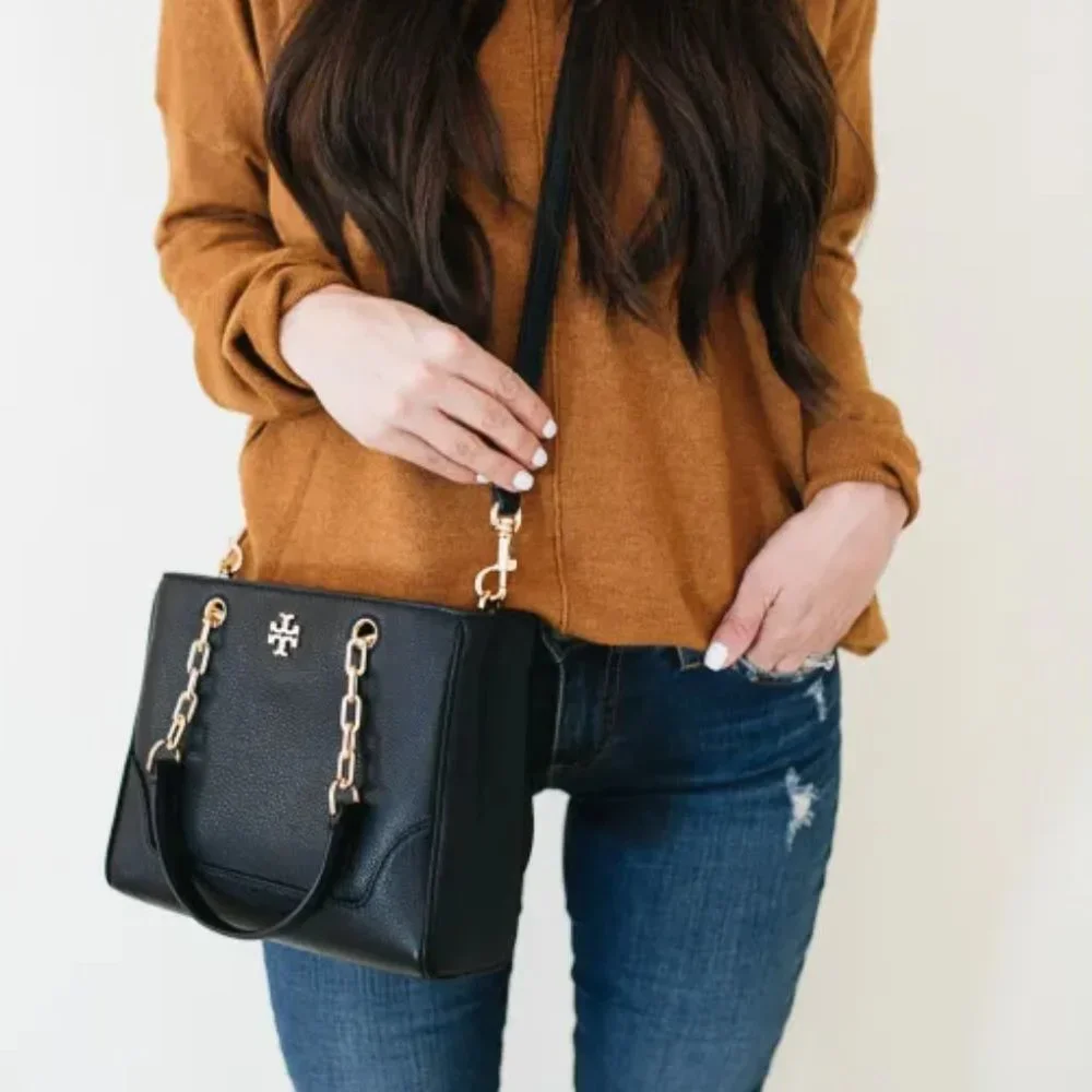 Tory Burch Carter Small Tote Black - Picture 7 of 9